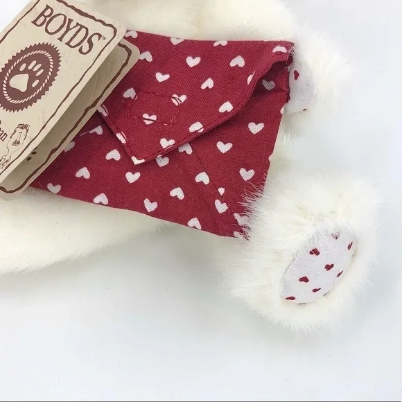 NWT Boyds Bears “Lovie” 8" White Plush Teddy Bear Valentine's Day Thinkin’ Of Ya - Picture 3 of 11